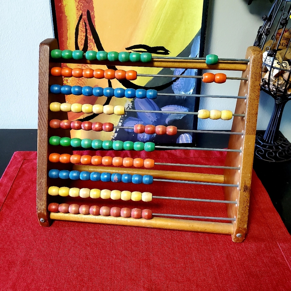 🧮 Classic Wooden Bead Counter(Vintage)